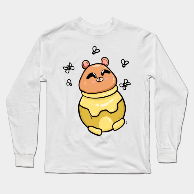 Kawaii Honey Pot Bear Long Sleeve T-Shirt by Jonathan Wightman